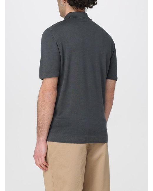 Barena Gray Wool Polo Shirt for men