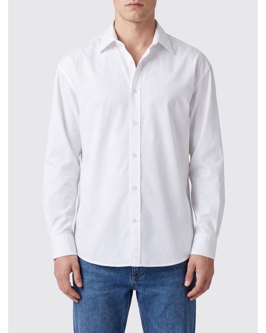 Maison Margiela White Slim Fit Cotton Poplin Shirt With French Collar for men