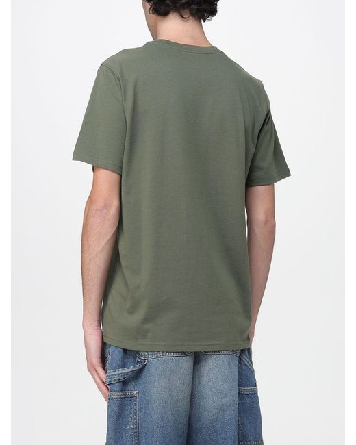 Carhartt Green Cotton Jersey T-Shirt With Logo for men