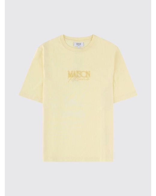 Maison Kitsuné Natural Maison KitsunÉ Tone-On-Tone Embroidered Logo Organic Cotton T-Shirt