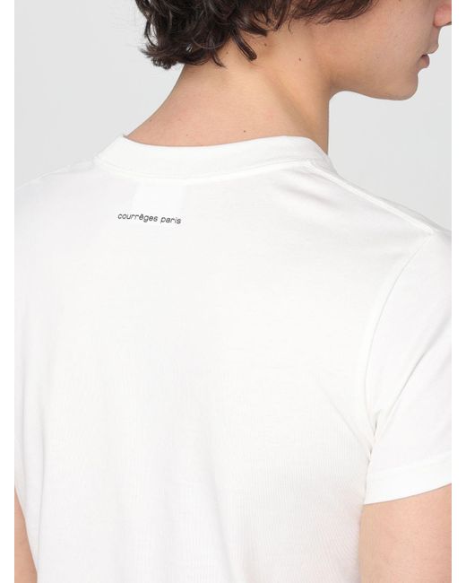 T-shirt di cotone Courréges di Courreges in White da Uomo