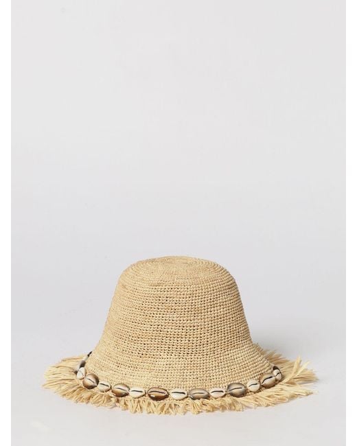 Alanui Natural Raffia Hat With Embroidered Shells