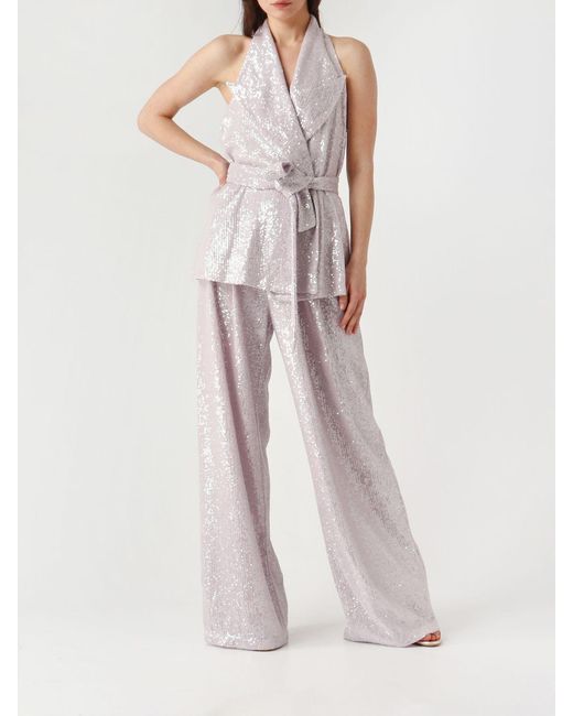 Twentyfourhaitch Purple Sequin Vest