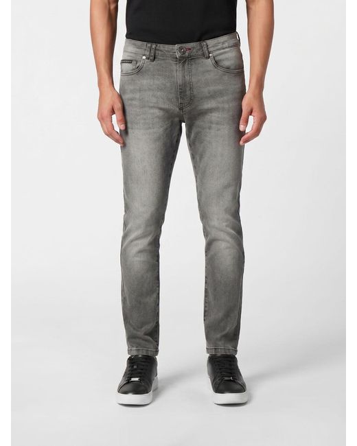 Philipp Plein Gray Skinny Fit Jeans for men