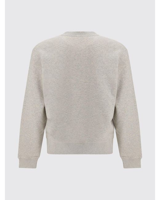 KENZO Gray Cotton Crew Neck Sweatshirt With Print for men