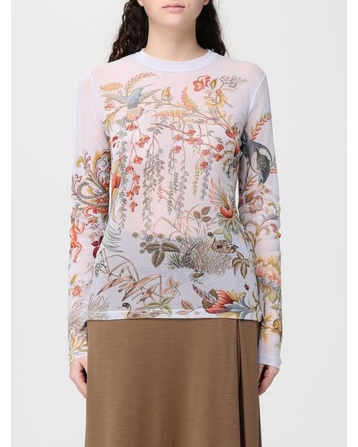 Etro White Paisley Knit Top