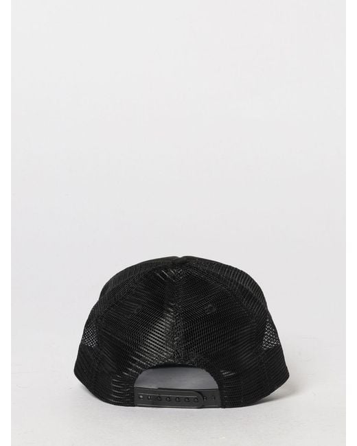 Rhude Black Cotton Blend Baseball Cap With Logo for men