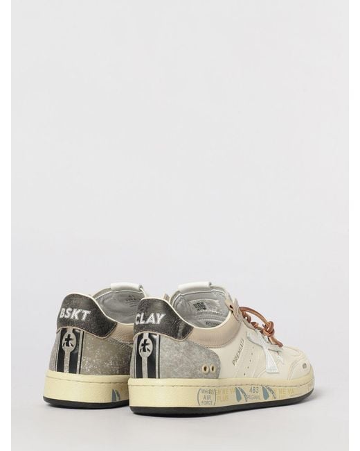 Premiata Natural Clay Leather Sneakers for men