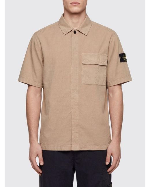 Stone Island Natural Casual Cotton Shirt for men