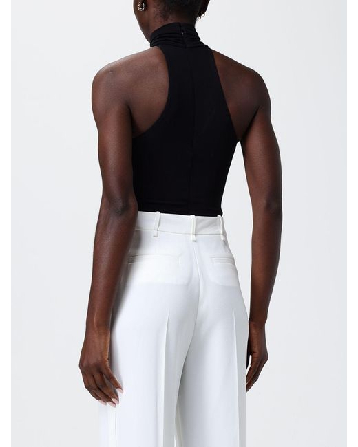 Elisabetta Franchi Black Stretch Viscose Bodysuit Top
