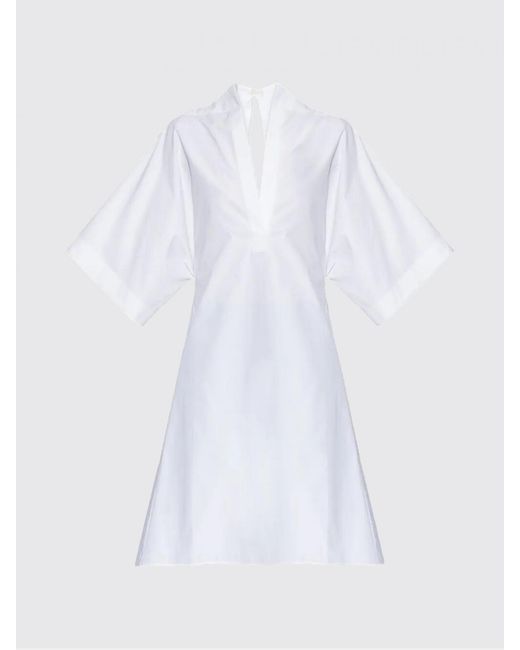 Jacquemus White La Tunique Moisson Cotton Poplin Dress