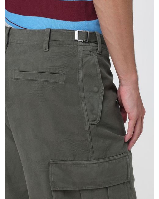 Fendi Gray Wide-Leg Cotton Cargo Trousers With Waist Belt for men
