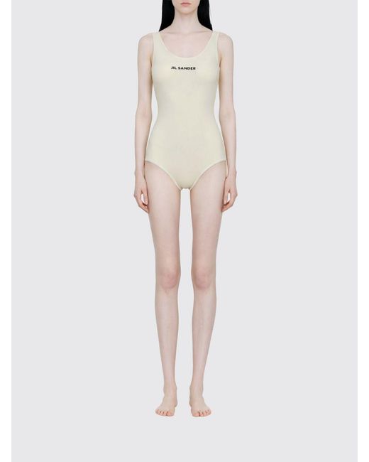 Jil Sander Natural One-Piece Swimsuit