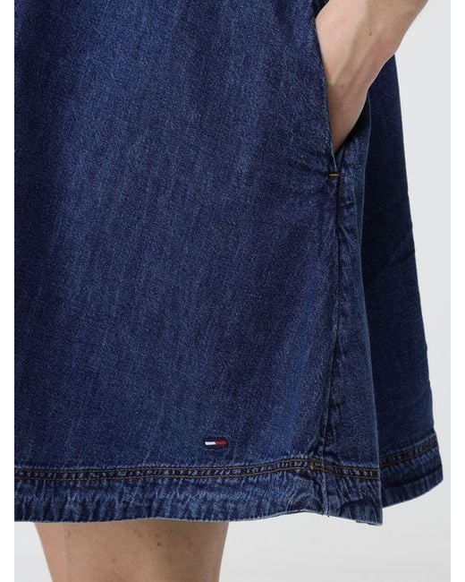 Tommy Hilfiger Blue A-Line Off-The-Shoulder Mini Dress
