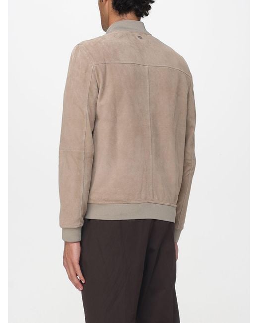 DUNO Natural Octane Suede Bomber Jacket for men