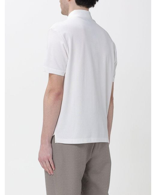 Emporio Armani White Hooded Windbreaker for men