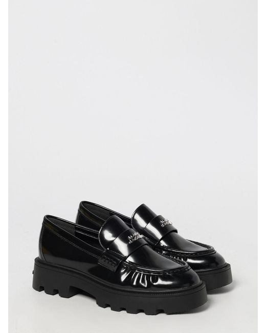 Marc Jacobs White Brushed Leather Loafers