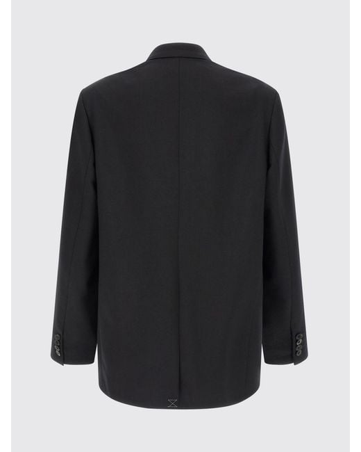 Dries Van Noten Black Wool And Mohair Double-Breasted Blazer for men