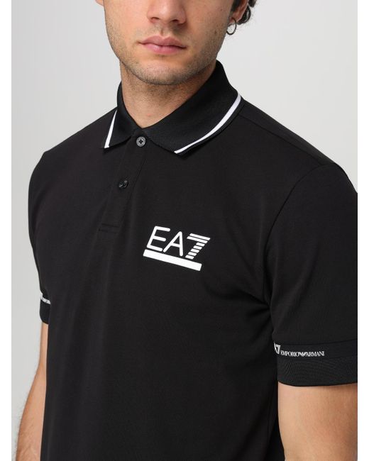 EA7 Polo Shirt in Black for Men Lyst UK