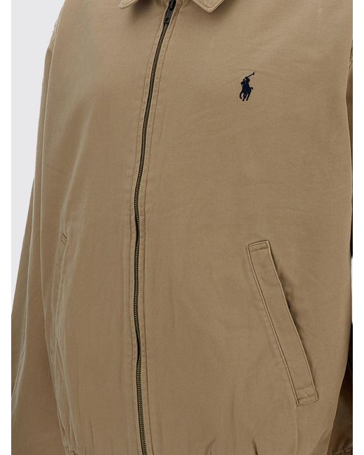 Polo Ralph Lauren Natural Cotton Shirt Jacket With Embroidered Logo for men