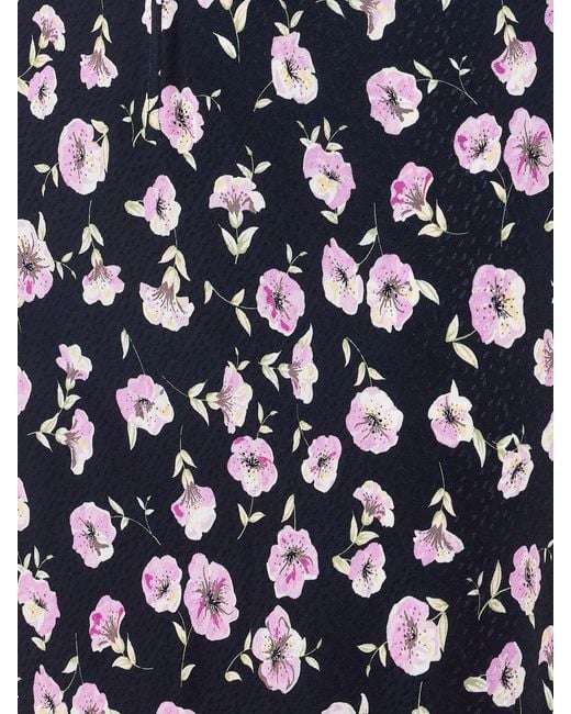 Twinset White Long Viscose Dress With Floral Print