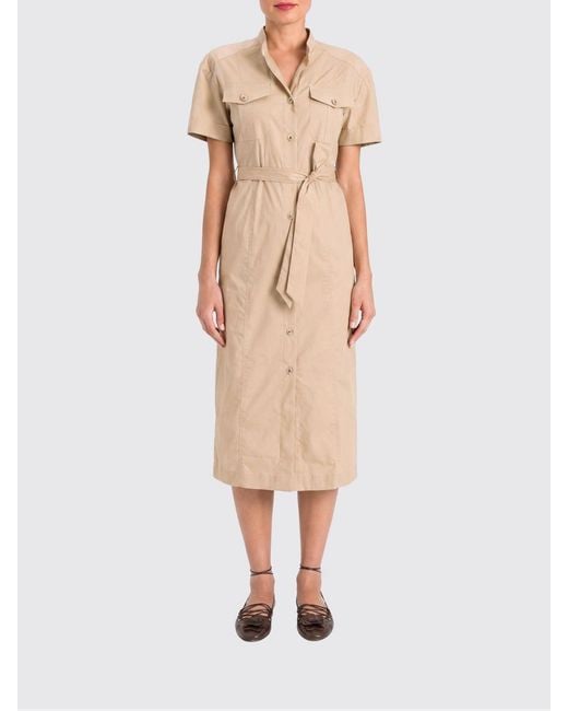 Twinset Natural Cotton Chemisier Midi Dress