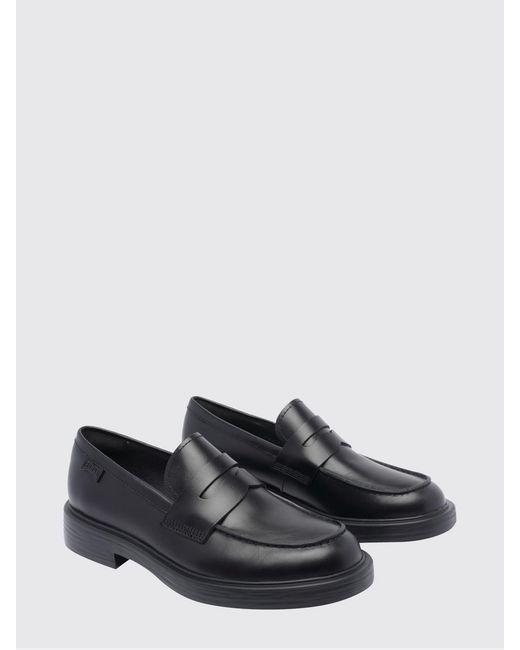 Camper Gray Dean Leather Loafers for men