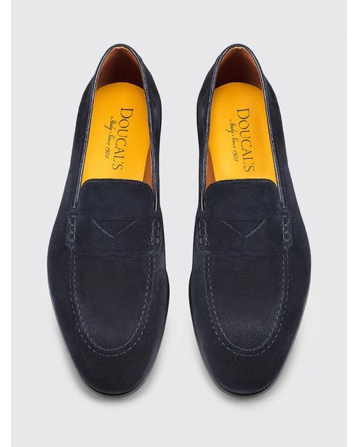 Doucal's White Suede Loafer for men