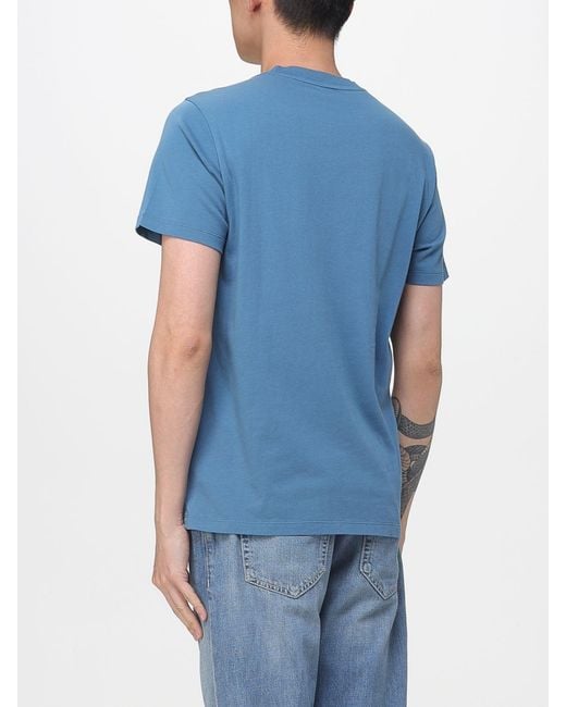 Sun 68 Blue Basic Cotton T-Shirt for men