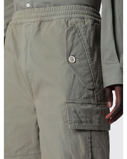 DSquared² Gray Knee-Length Cargo Shorts for men