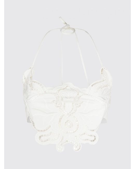 Blumarine White Cropped Top