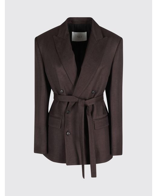 Tela Gray Double-Breasted Blazer