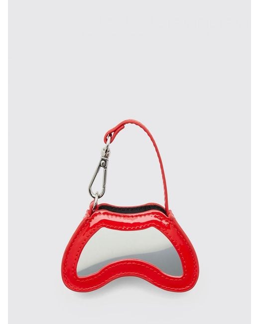 DIESEL Red Play Patent Leather Charm With Mirror