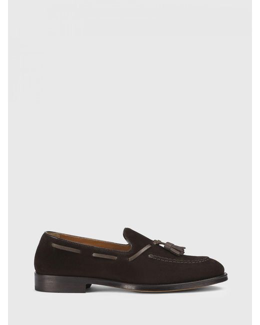 Doucal's White Suede Loafers With Tassels for men