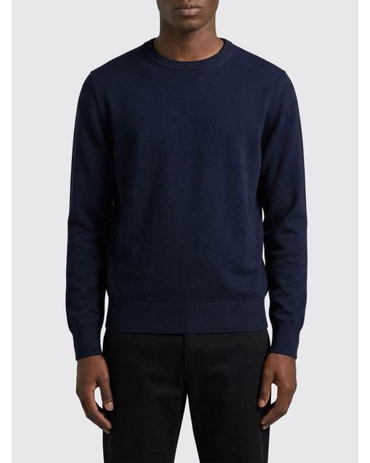 Jil Sander Blue Cotton Knit Top for men