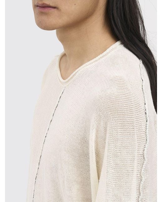 Isabel Benenato White Linen Pullover for men