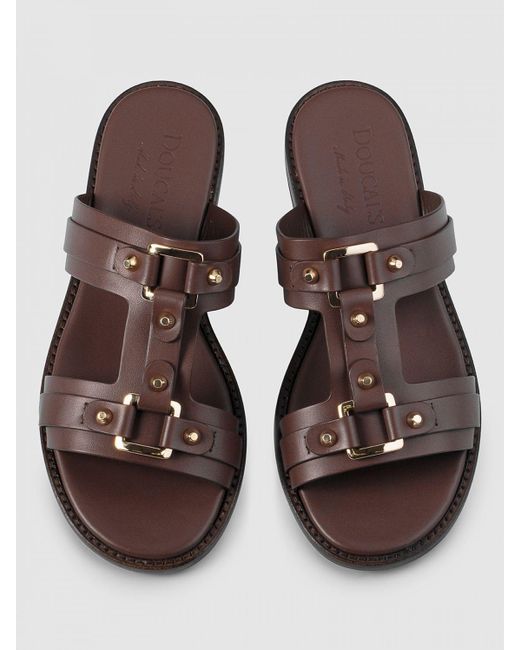 Doucal's Brown Flat Sandals