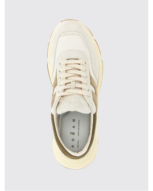 Hogan White Hyperlight Suede And Smooth Leather Sneakers With H Logo for men