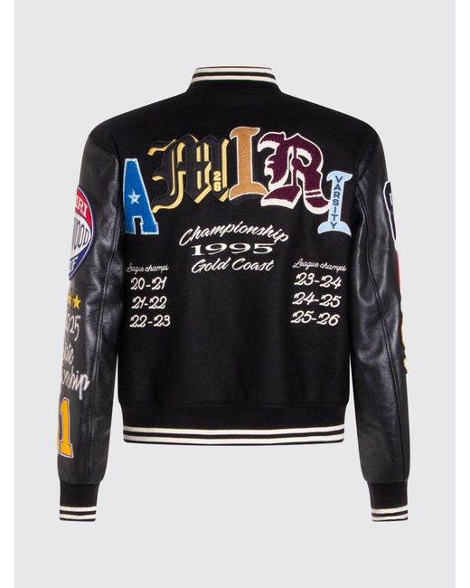 Amiri Black Varsity Wool Jacket for men