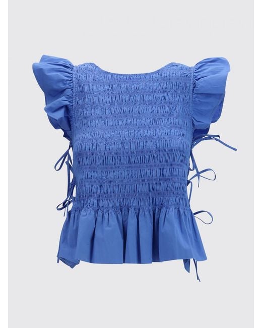 Ganni Blue Top