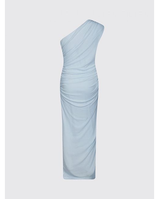 ROTATE BIRGER CHRISTENSEN Blue One-Shoulder Recycled Jersey Dress
