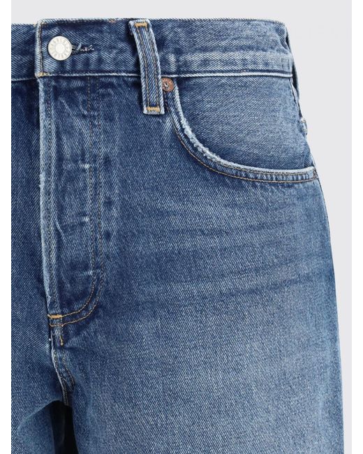 Agolde Blue Denim Shorts