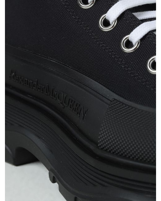 Sneakers Tread Slick in canvas di Alexander McQueen in Black da Uomo