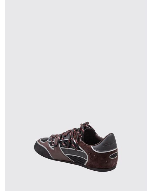 Dolce & Gabbana White Dolce &Amp Gabbana Two-Tone Low-Top Trainers for men