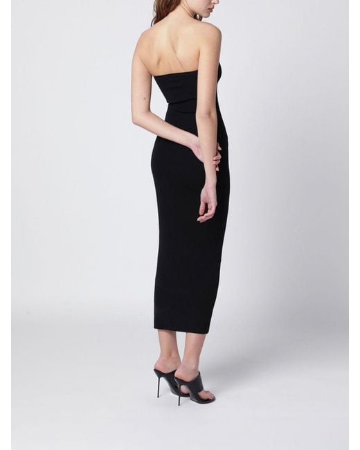 Entire studios Black Viscose Blend Midi Dress