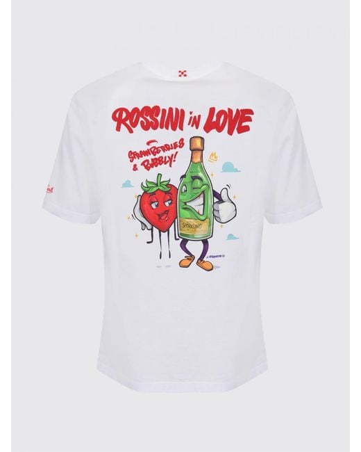 Mc2 Saint Barth White Printed Cotton T-Shirt for men