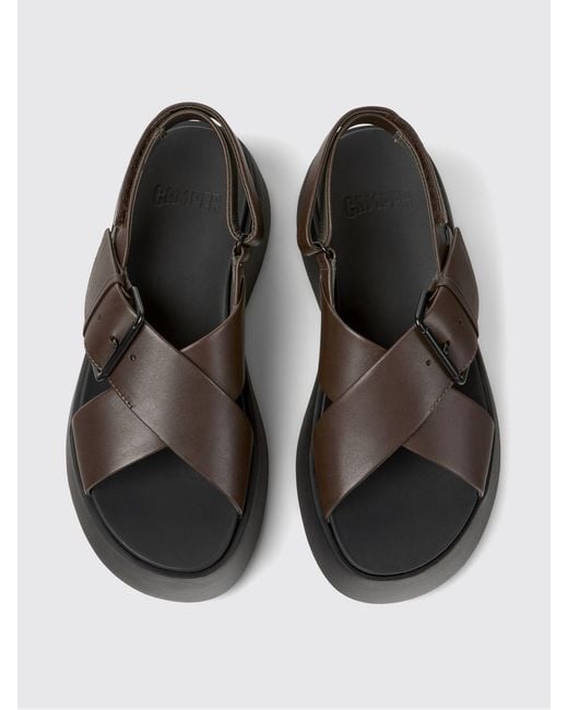 Camper White Tasha Leather Sandals