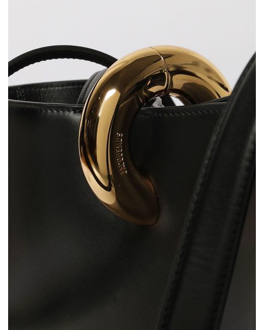 Jacquemus Black Bambola Medium Leather Bag