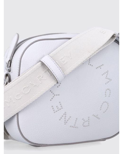 Stella McCartney White Grained Faux Leather Camera Bag