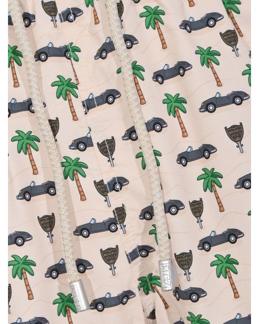 Mc2 Saint Barth White Printed Boxer Swim Trunks for men